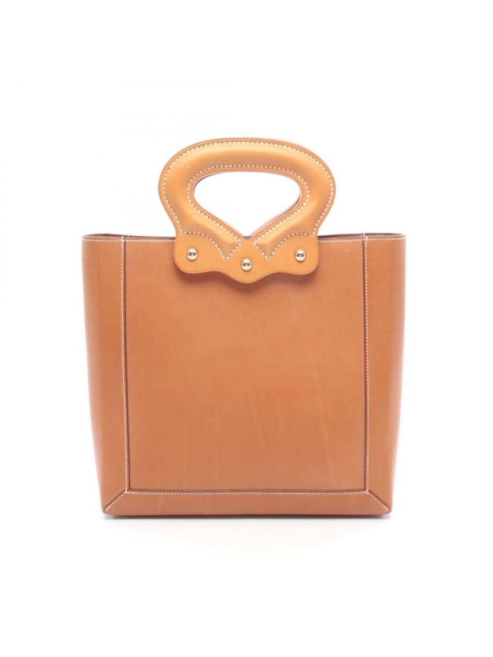 Hermes Handbag Vintage Handle Bag Natural Leather
